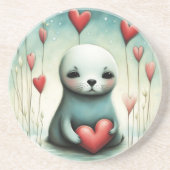 Sealion Liebe 1 Getränkeuntersetzer (Vorne)