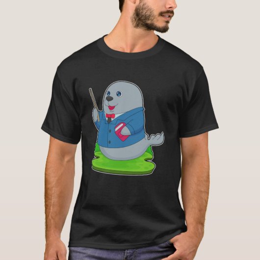 Seallehrer Buchschule Freunde T-Shirt (Vorderseite)