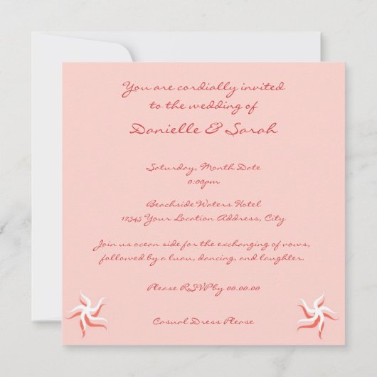 SeaLove Einladung (Rückseite)