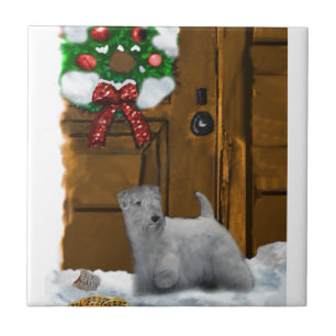 Sealyham Terrier Christmas Fliese