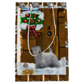 Sealyham Terrier Christmas Mittlere Geschenktüte (Vorderseite)