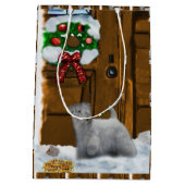 Sealyham Terrier Christmas Mittlere Geschenktüte (Rückseite)