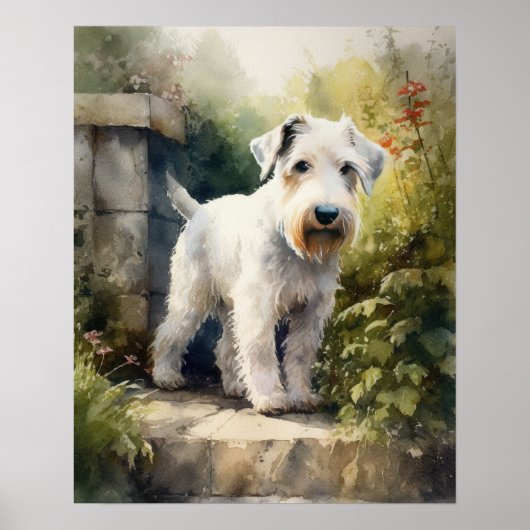 Sealyham Terrier Dog Art Print Poster (Vorne)