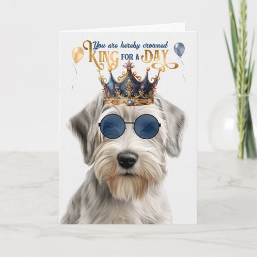 Sealyham Terrier Dog King für Day Funny Birthday Karte (Vorderseite)