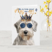 Sealyham Terrier Dog King für Day Funny Birthday Karte (Gelbe Blume)