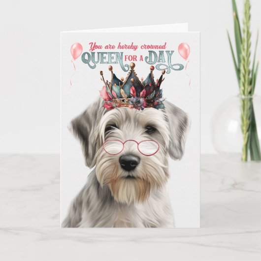 Sealyham Terrier Dog Queen Day Funny Birthday Karte (Vorderseite)