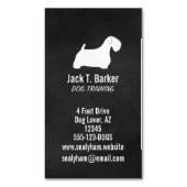 Sealyham Terrier Dog Silhouette Vertical Magnetische Visitenkarte (Vorderseite Vertikal)
