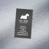 Sealyham Terrier Dog Silhouette Vertical Magnetische Visitenkarte (Beispiel)