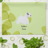 Sealyham Terrier ~ Grün-Blätter-Entwürfe Handtuch (Gefaltet)
