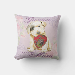 Sealyham Terrier Heart Mama Throw Kissen