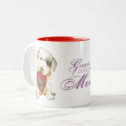 Sealyham Terrier Heart Mama Zwei-Tone-Kaffee-Tasse Zweifarbige Tasse (Vorderseite Links)