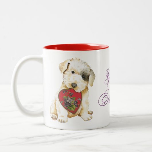 Sealyham Terrier Heart Mama Zwei-Tone-Kaffee-Tasse Zweifarbige Tasse (Links)