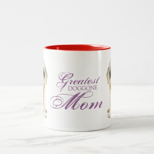 Sealyham Terrier Heart Mama Zwei-Tone-Kaffee-Tasse Zweifarbige Tasse (Mittel)