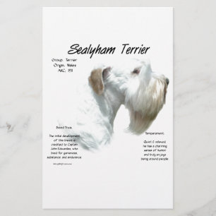 Sealyham Terrier History Briefpapier