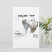 Sealyham Terrier History Briefpapier (Stehend Vorderseite)