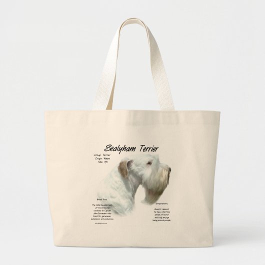 Sealyham Terrier History Design Jumbo Stoffbeutel (Vorne)