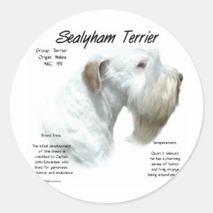 Sealyham Terrier History Design Runder Aufkleber