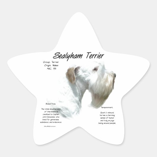 Sealyham Terrier History Stern-Aufkleber (Vorderseite)