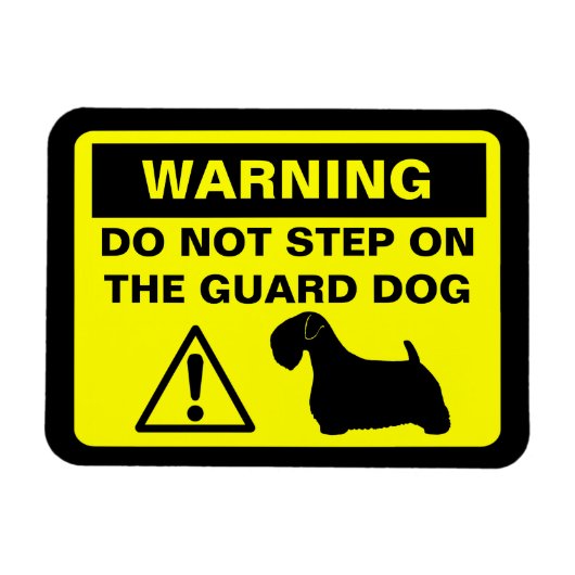 Sealyham Terrier Humore Guard Dog Warnung Magnet (Horizontal)
