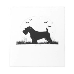 Sealyham Terrier Hund � Halloween Mond Silhouette Notizblock