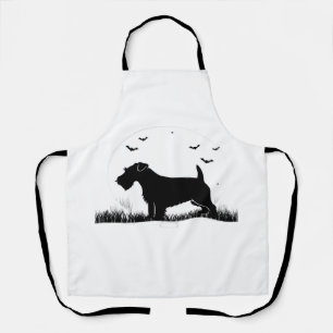 Sealyham Terrier Hund � Halloween Mond Silhouette Schürze