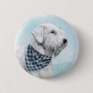 Sealyham Terrier Painting - Niedliche Original Dog Button