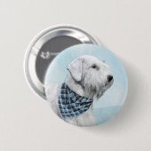 Sealyham Terrier Painting - Niedliche Original Dog Button (Vorne & Hinten)