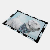 Sealyham Terrier Painting - Niedliche Original Dog Fußmatte (Schrägansicht)