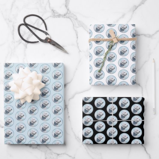 Sealyham Terrier Painting - Niedliche Original Dog Geschenkpapier Set (Vorderseite)