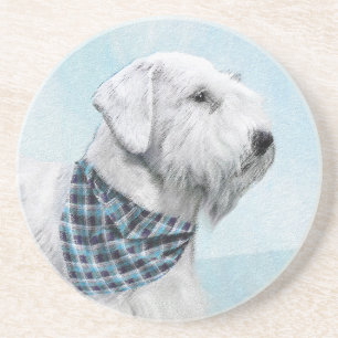 Sealyham Terrier Painting - Niedliche Original Dog Getränkeuntersetzer