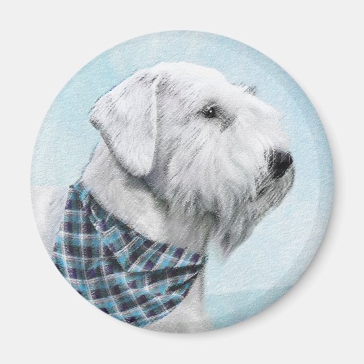 Sealyham Terrier Painting - Niedliche Original Dog Magnet (Vorne)