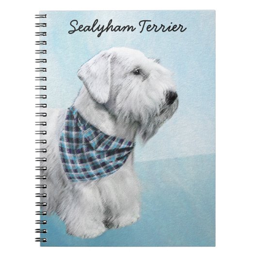 Sealyham Terrier Painting - Niedliche Original Dog Notizblock (Vorderseite)