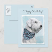 Sealyham Terrier Painting - Niedliche Original Dog Postkarte (Vorne/Hinten)