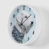 Sealyham Terrier Painting - Niedliche Original Dog Uhr (Winkel)