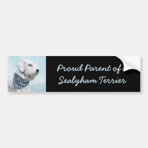 Sealyham Terrier Painting - Niedliche Original Hun Autoaufkleber