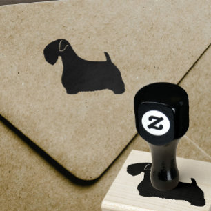Sealyham Terrier-Silhouette Gummistempel