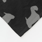 Sealyham Terrier-Silhouette-Muster Fleecedecke (Ecke)