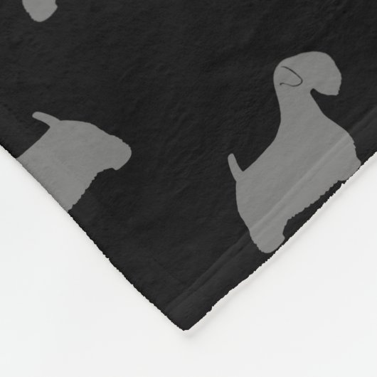 Sealyham Terrier-Silhouette-Muster Fleecedecke (Ecke)