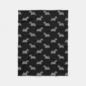 Sealyham Terrier-Silhouette-Muster Fleecedecke (Vorderseite)