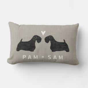 Sealyham Terrier Silhouetten Liebe - Personalisier Lendenkissen