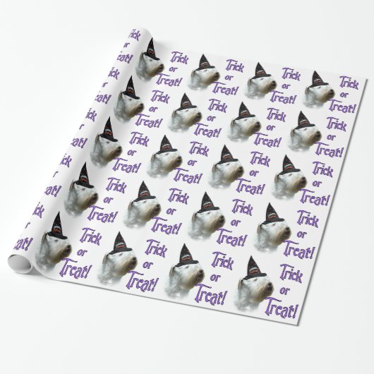 Sealyham Terrier Trick oder Treat Geschenkpapier (Ungerollt)
