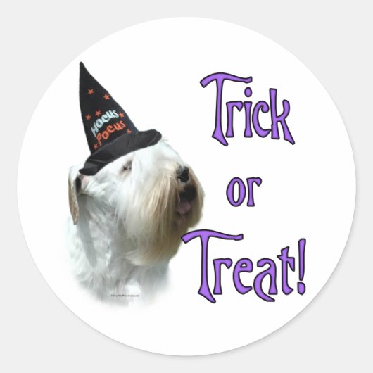 Sealyham Terrier Trick Runder Aufkleber (Vorderseite)