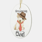 Sealyham Terrier Vater Keramik Ornament (Links)