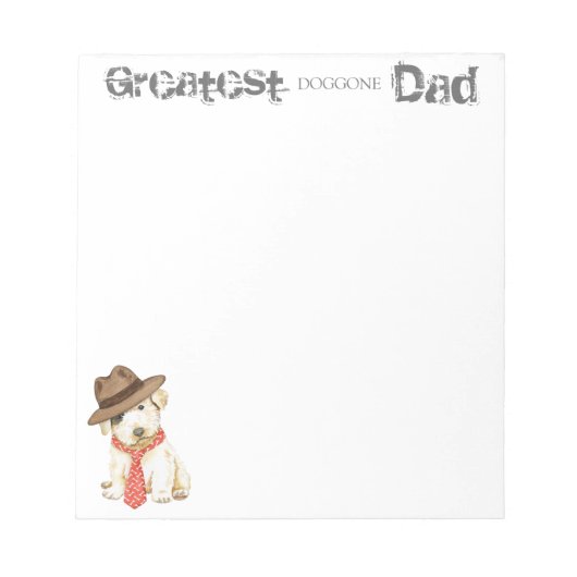 Sealyham Terrier Vater Notepad Notizblock (Vorderseite)
