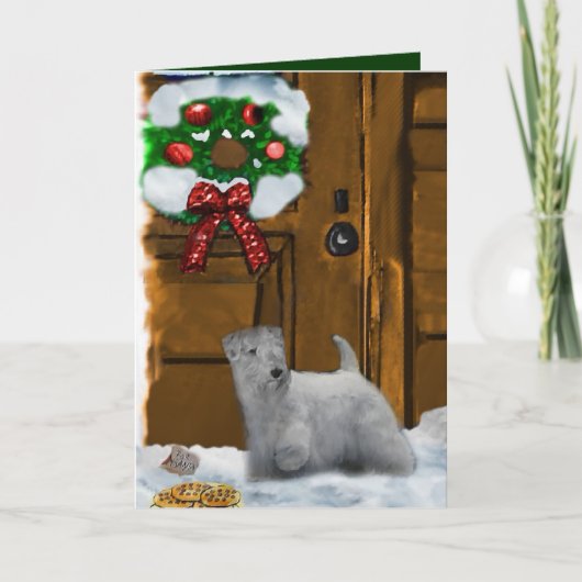 Sealyham Terrier Weihnachtsgeschenke Feiertagskarte (Vorderseite)