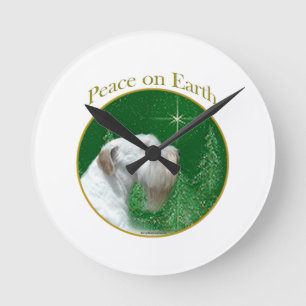 Sealyham Terrier Weltfrieden Runde Wanduhr