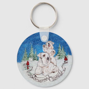 Sealyham Terrier Winter Schlüsselanhänger