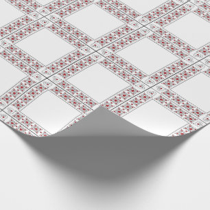 SEAM MATCHES: Valentine Red Heart Wrapping Paper Geschenkpapier