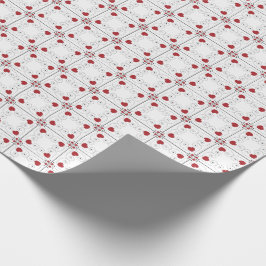 SEAM MATCHES: Valentine Red Heart Wrapping Paper Geschenkpapier