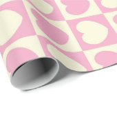 SEAM MATCHES: Wrapping Paper zum Valentinherz-Karo Geschenkpapier (Rolleneckpunkt)